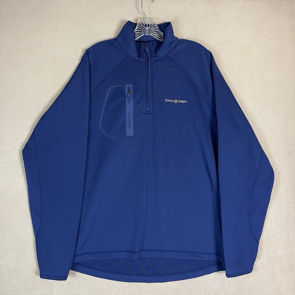 Bobby Jones Sweater Mens Large Blue X H2O 1/2 Zip Outdoor Hiking Pullover Adult